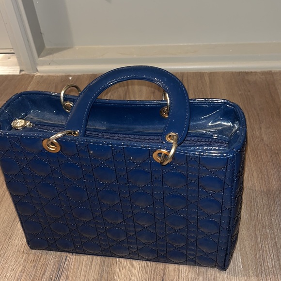 Navy pearled bag - Picture 4 of 7
